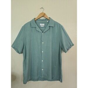 Porter & Ash Linen Blend Shirt Mens Large Button Up Coastal Resortwear European